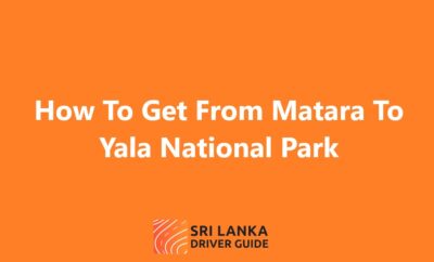 How To Get From Matara To Yala National Park